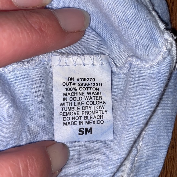 Harley Davidson Motorcycle Blue Tyi-dye Women’s Tee - Picture 8 of 8